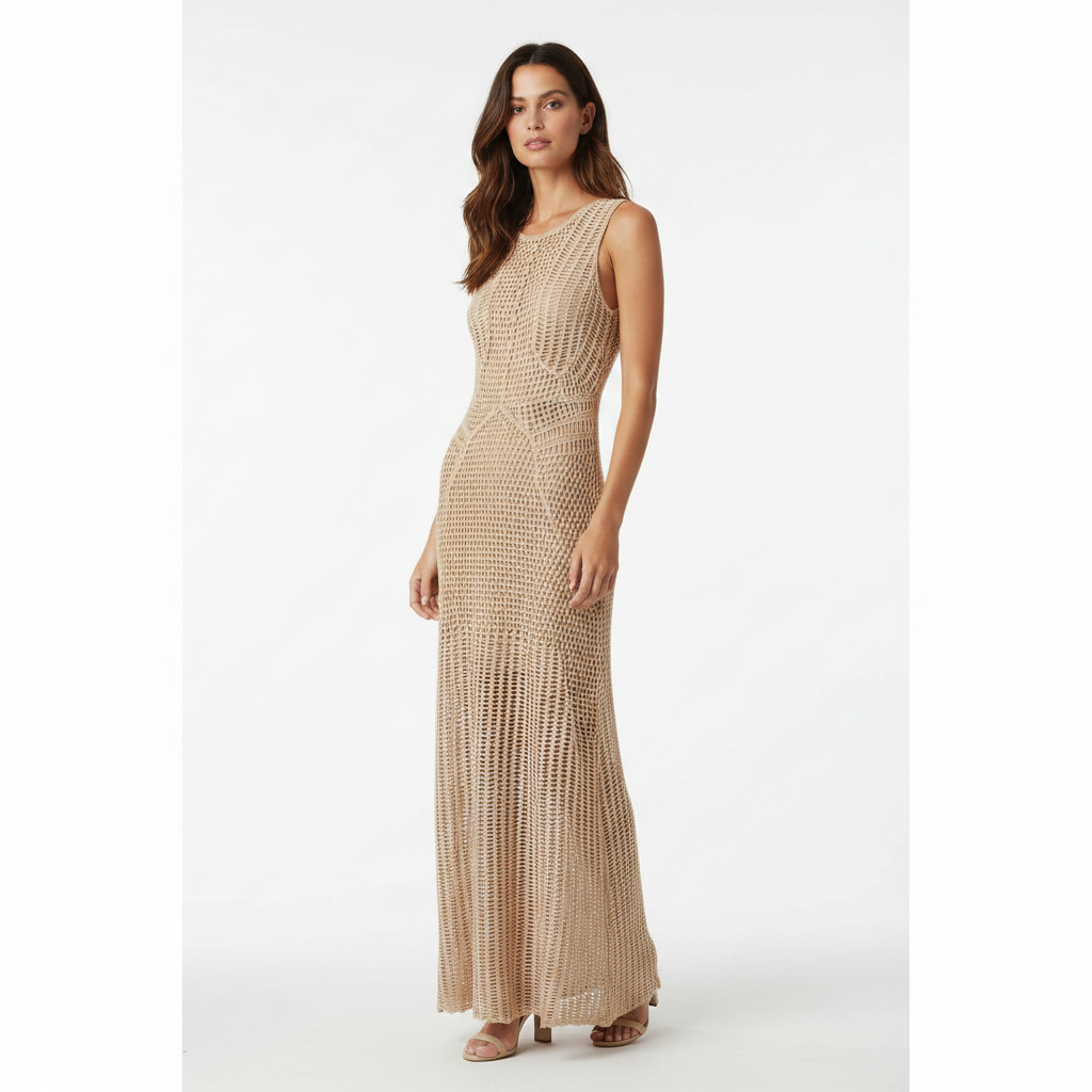 Cayetana Lace Up Beach Cover Up Dress