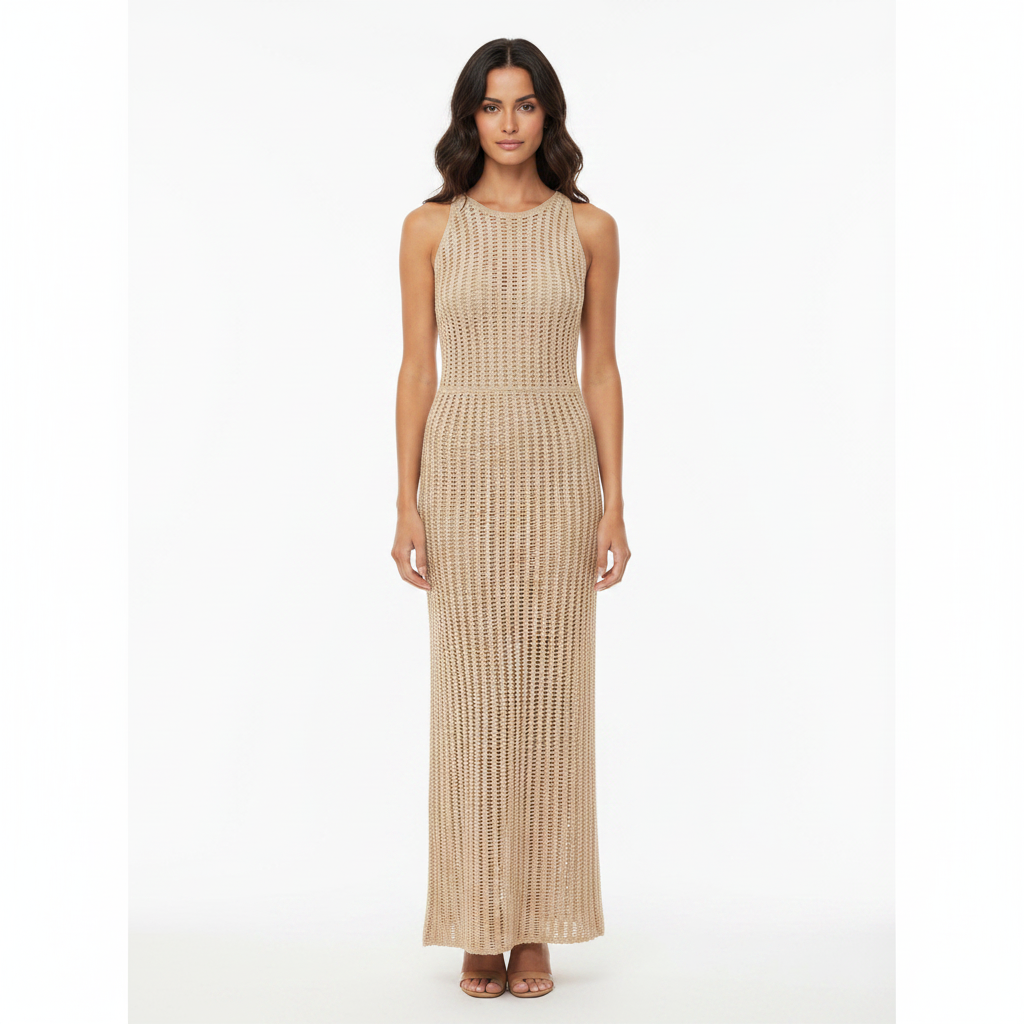 Cayetana Lace Up Beach Cover Up Dress