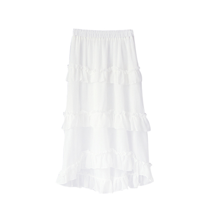 Jennie Inspired High-Waisted Ruffle Cake Skirt