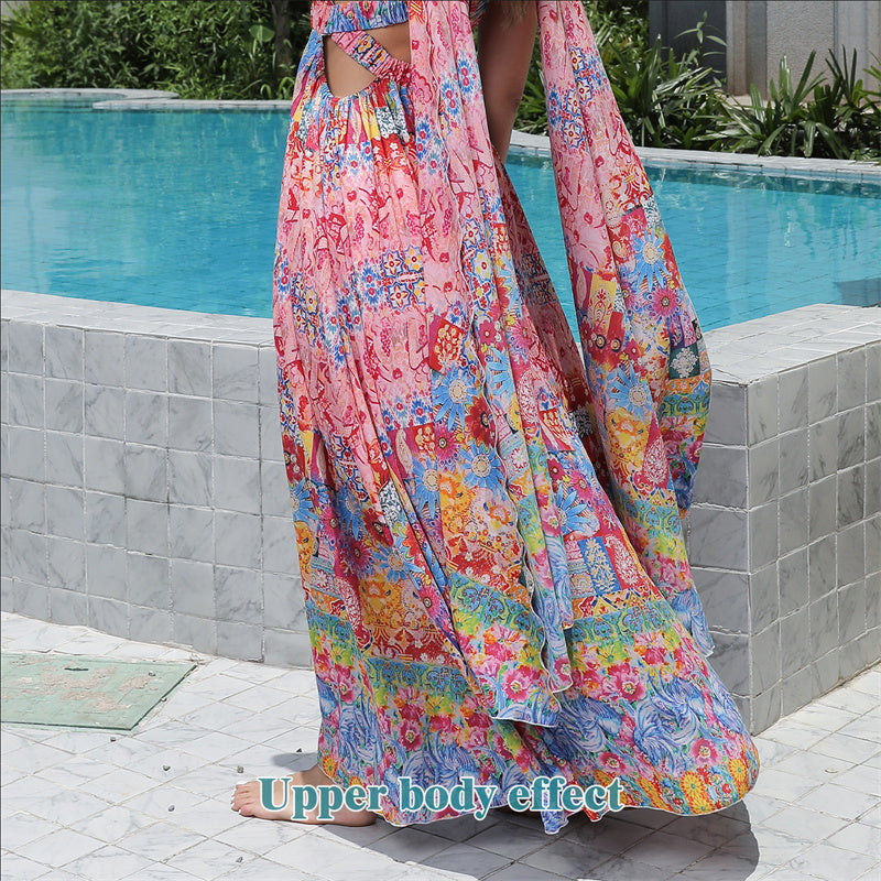 Women's Floral Style Large Hem Dress TAKINMaXX
