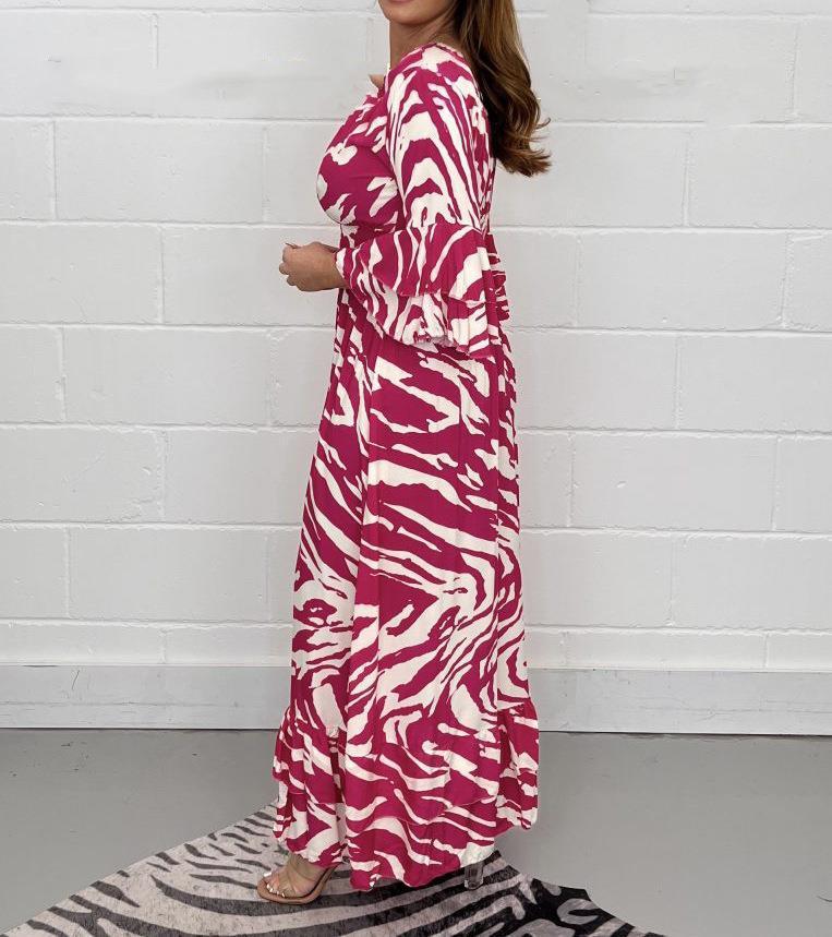 2023 Fall/Winter Women's Casual Printed Dress