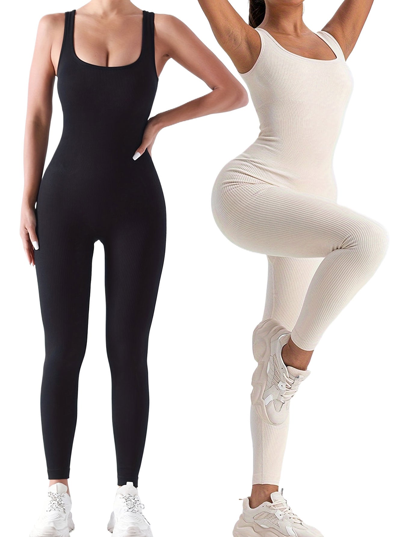Form-Fitting Sensual Activewear Romper