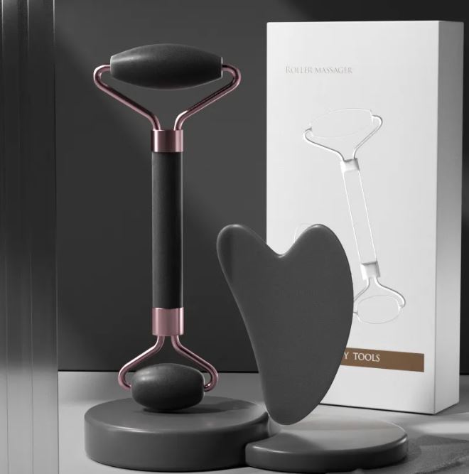 Facial Roller and Gua Sha Massage Tool Set