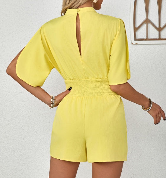 V-neck Ruffle Casual Fashion Romper