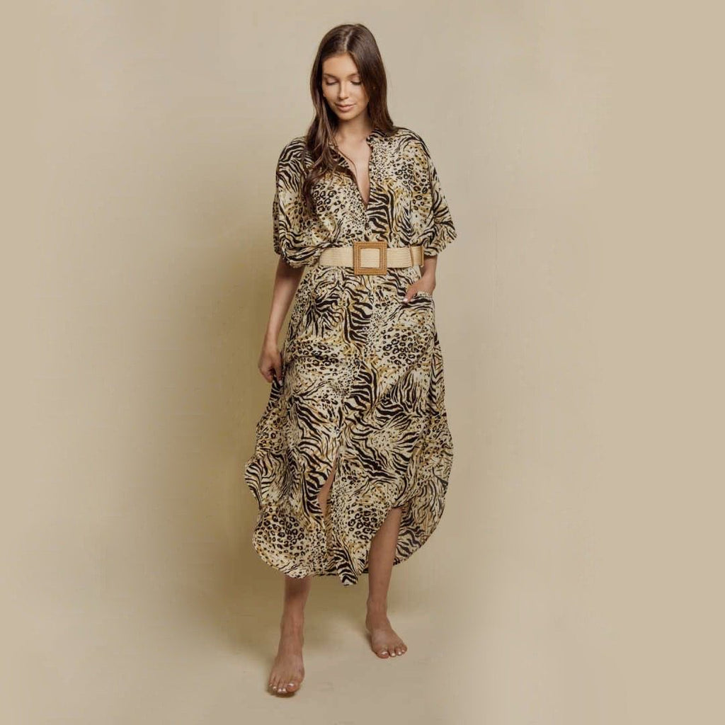 BUTTON-DOWN MAXI DRESS TAKINMaXX