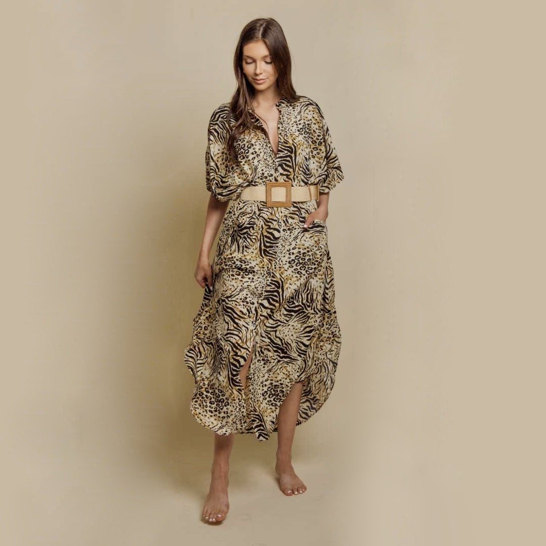 BUTTON-DOWN MAXI DRESS TAKINMaXX