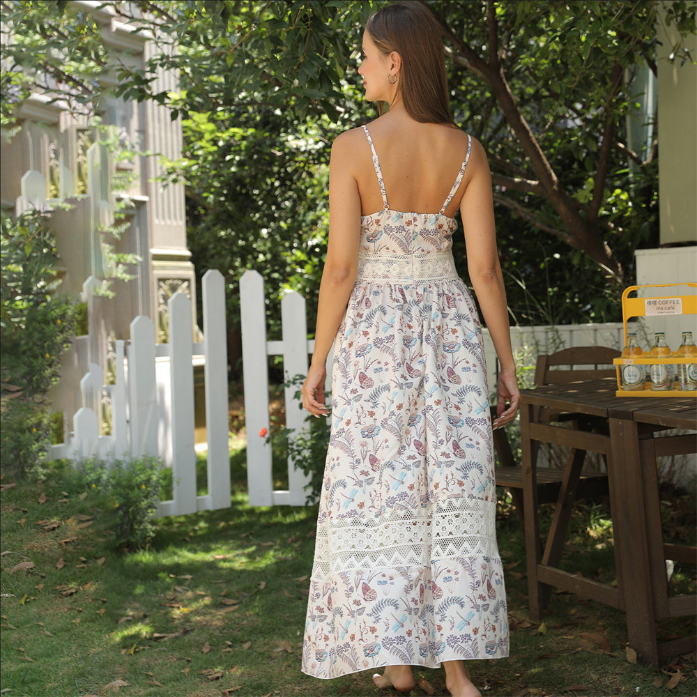 Women's Sleeveless Suspender Floral Dress TAKINMaXX