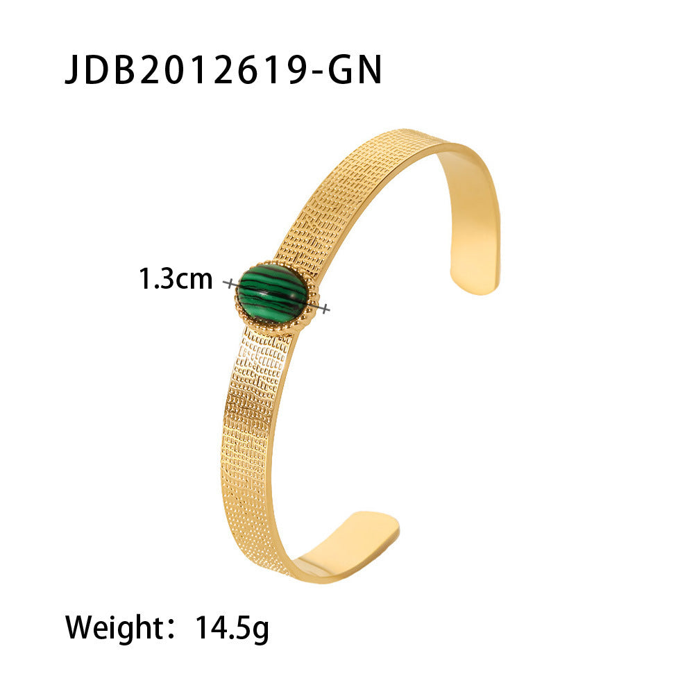 Gold-plated Stainless Bracelets With Zirconia