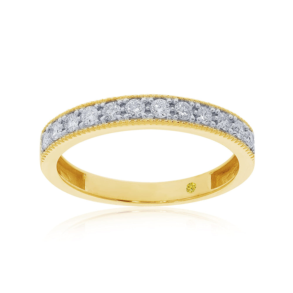Lab-Grown Diamond Half-Eternity Band – 10K Yellow Gold