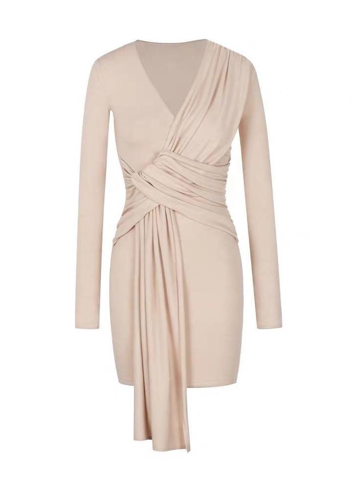 Elyse Wrap Long Sleeve Dress TAKINMaXX