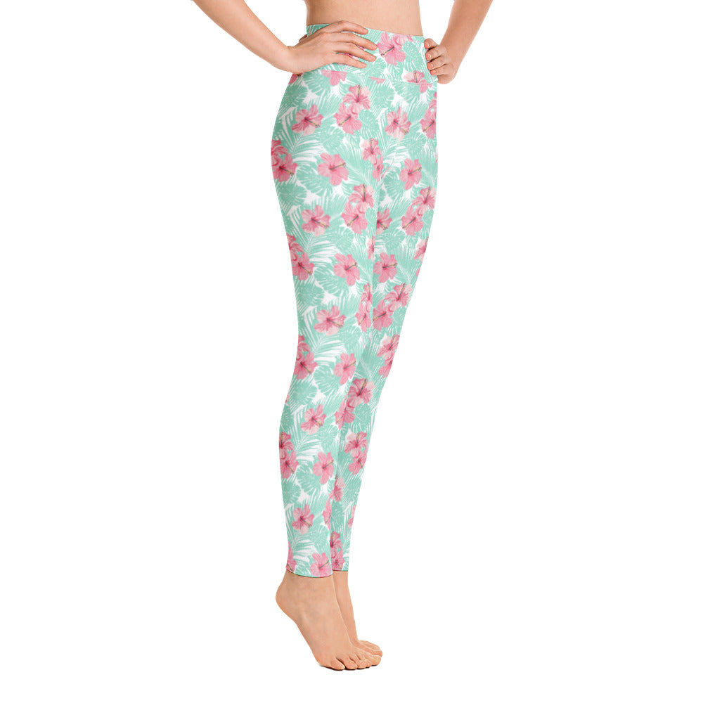 Tropical Print Yoga Leggings – Island Floral