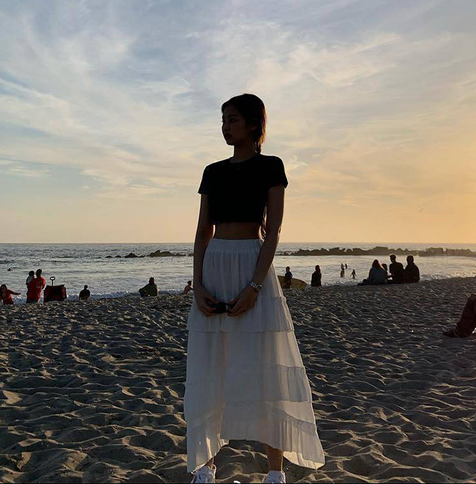Jennie Inspired High-Waisted Ruffle Cake Skirt