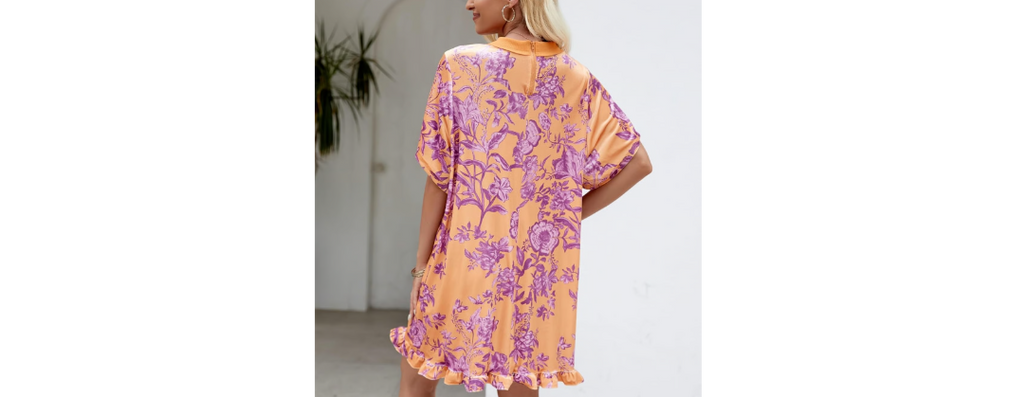 VINTAGE VELVET FLORAL MINI DRESS