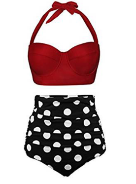 New Women's High-Waisted Printed Bikini Set