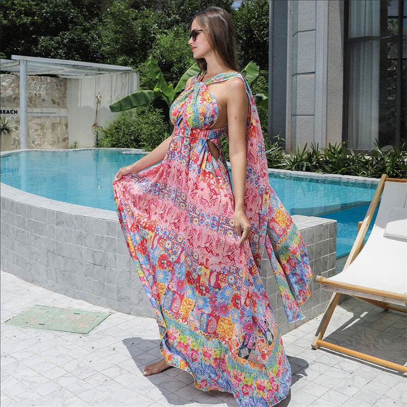 Women's Floral Style Large Hem Dress TAKINMaXX