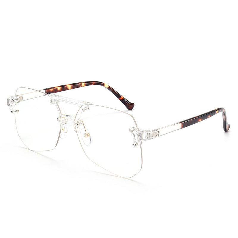 Irregular Gray Ant Frameless Sunglasses for Men & Women