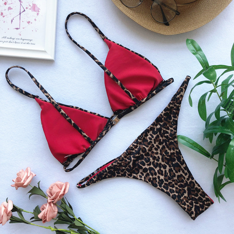 2019 Hot Sale Three-Point Leopard Print Bikini Set