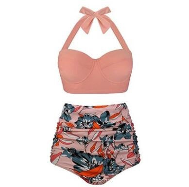 New Women's High-Waisted Printed Bikini Set