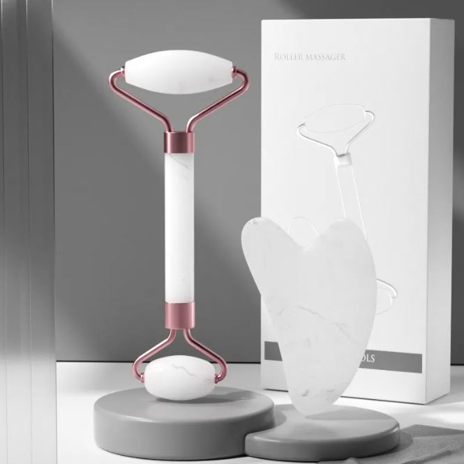 Facial Roller and Gua Sha Massage Tool Set