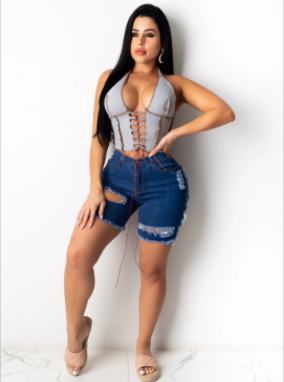 2020 Fall Women's Sheer Mesh Cutout Tie T-Shirt
