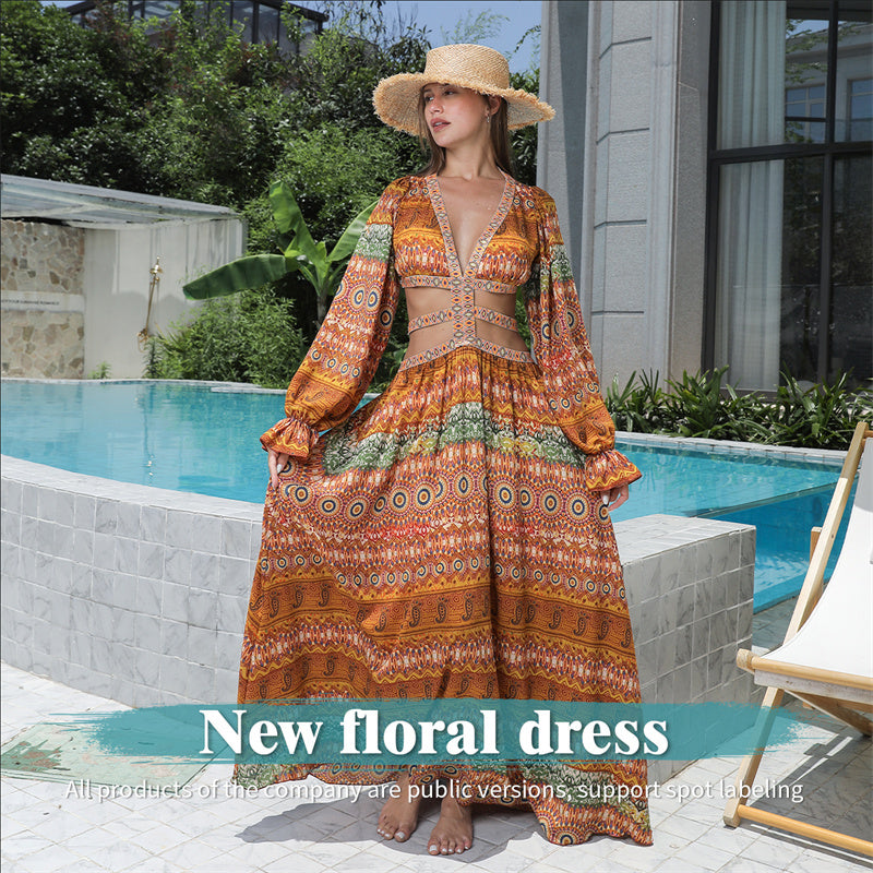Women's Floral Large Hem Dress TAKINMaXX