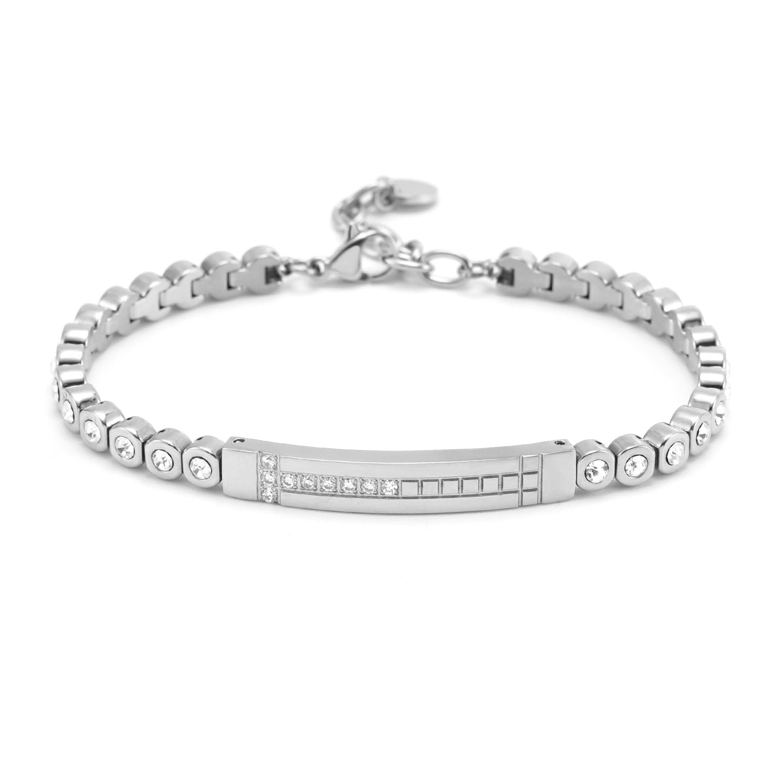 High-Grade Inlaid Stone Double T Bracelet